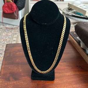 Vintage Gold Curb Chain Necklace 24”